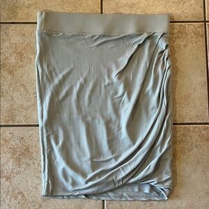 Helmut Lang Light Gray Draped Pencil Skirt, Sz Medium